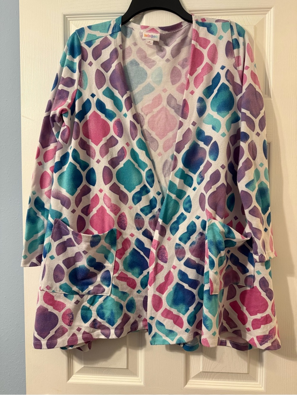 LuLaRoe Open Front Blazer in Pink, Purple, Teal, Blue